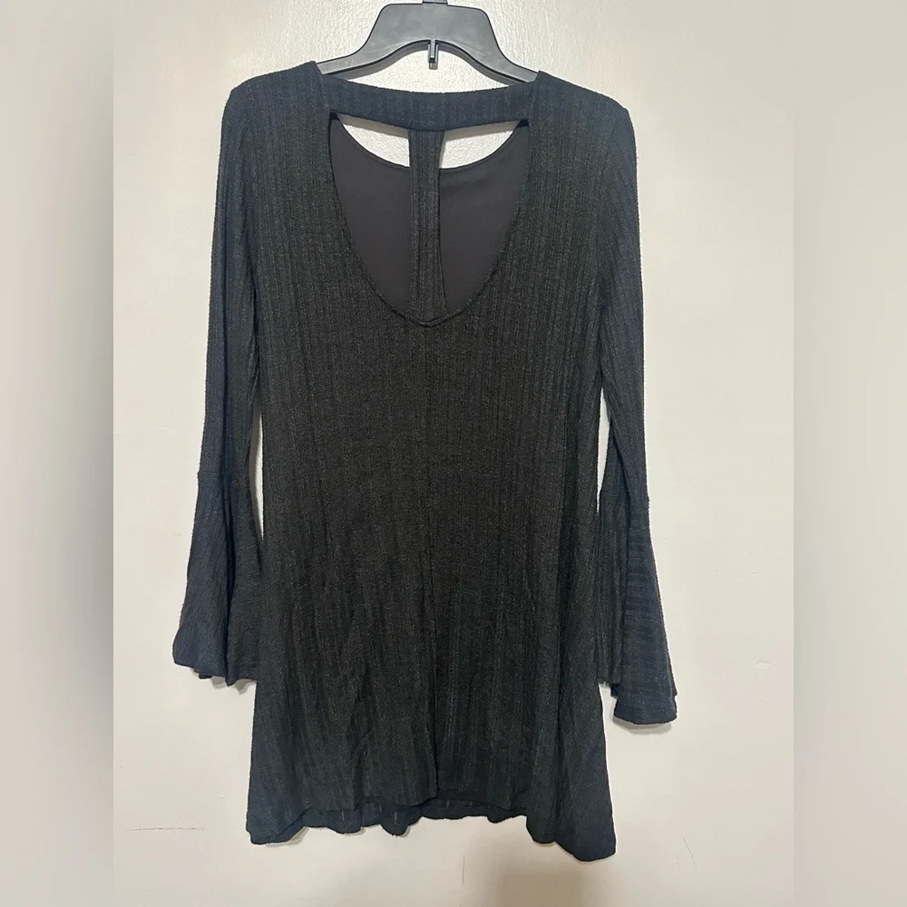 Altar'd State Charcoal Long Sleeve Dress - Picture 5 of 5